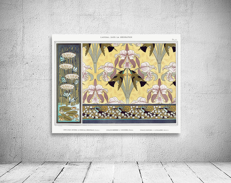 QCL 1123 – Libellules butome en ombelle nenupha Wall Preview