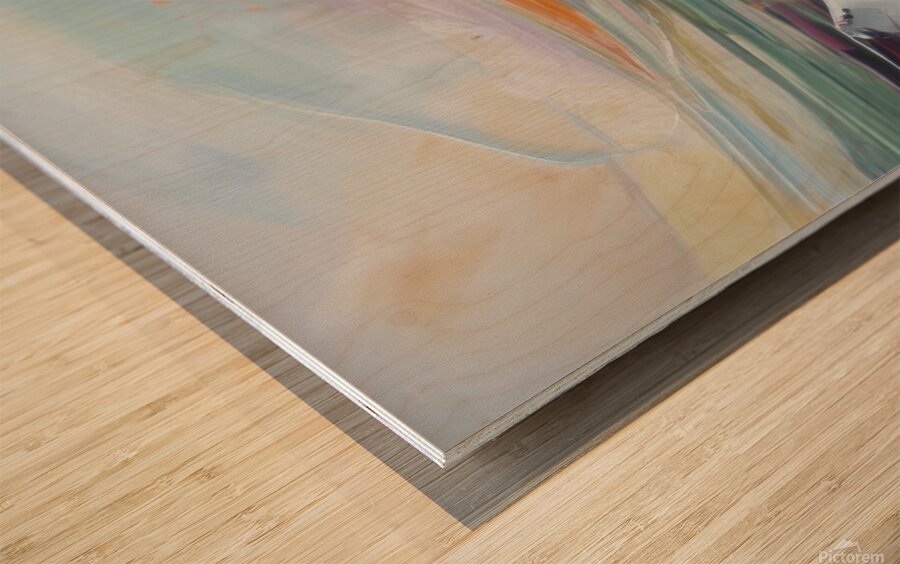 QAB 1114 – Coral Infusion V Wood print