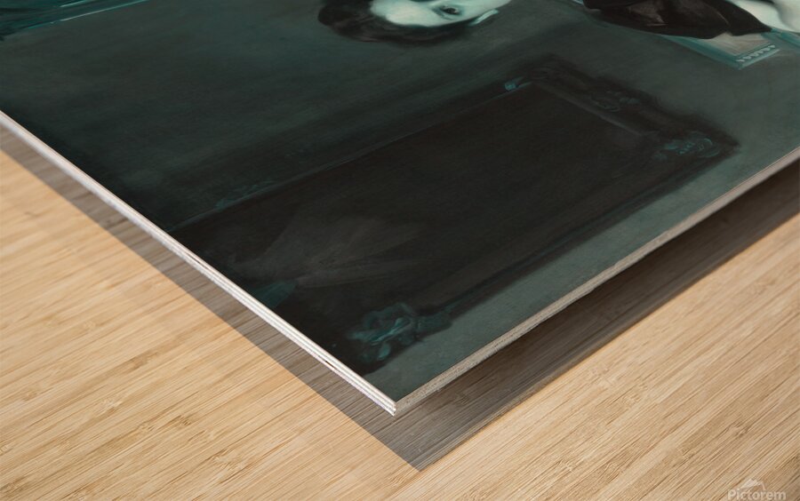 QAC 0016 – Ghostly Blue Red with Vampire teeth. Wood print