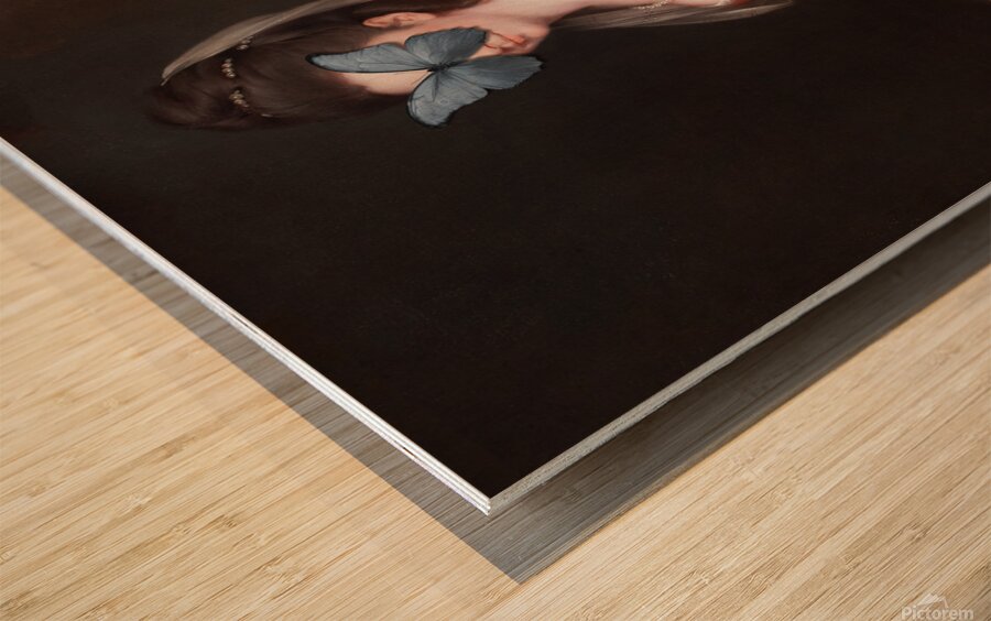 QAC 0018 – Madame Butterfly Red Dress Grey Wood print