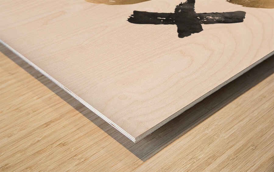 QGF 004 – xoxo gold Wood print