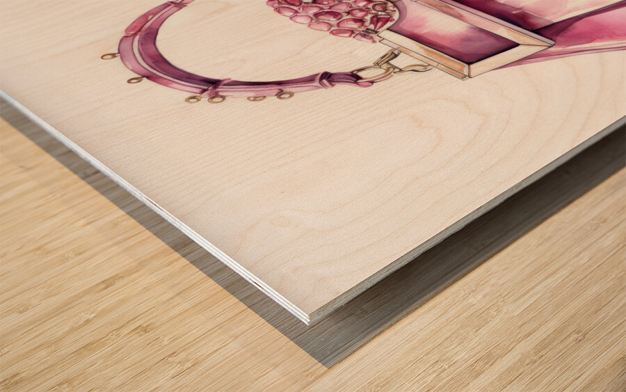 QGF 1022 – Fashion Illustration Hand Bag Wood print