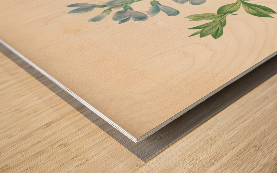 QVT 1085 – Vintage Floral Illustration French.j Wood print