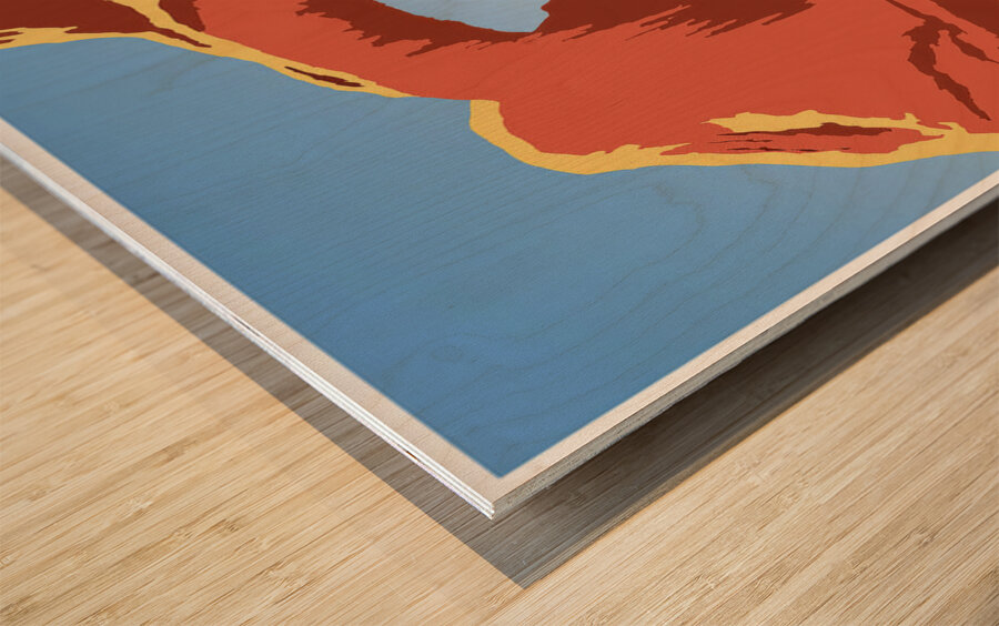 QVT 1116 – Vintage stock graphics vintage trave Wood print