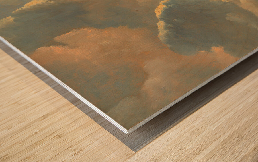 QCL 1076 – Study of Clouds with a Sunset near R Wood print