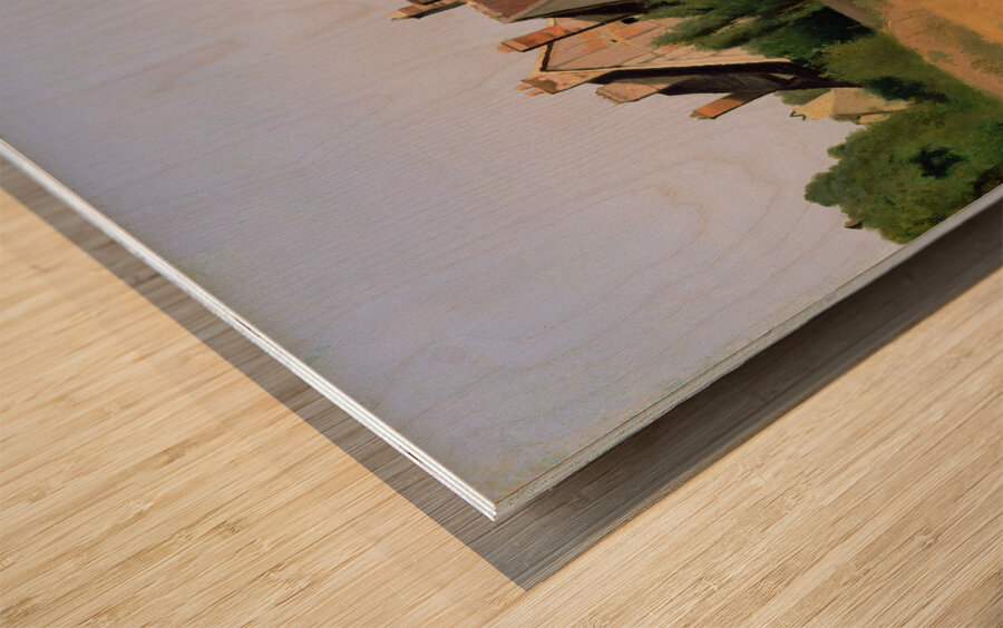 QCL 1097 – Houses near Orleans Maisons aux Envi Wood print