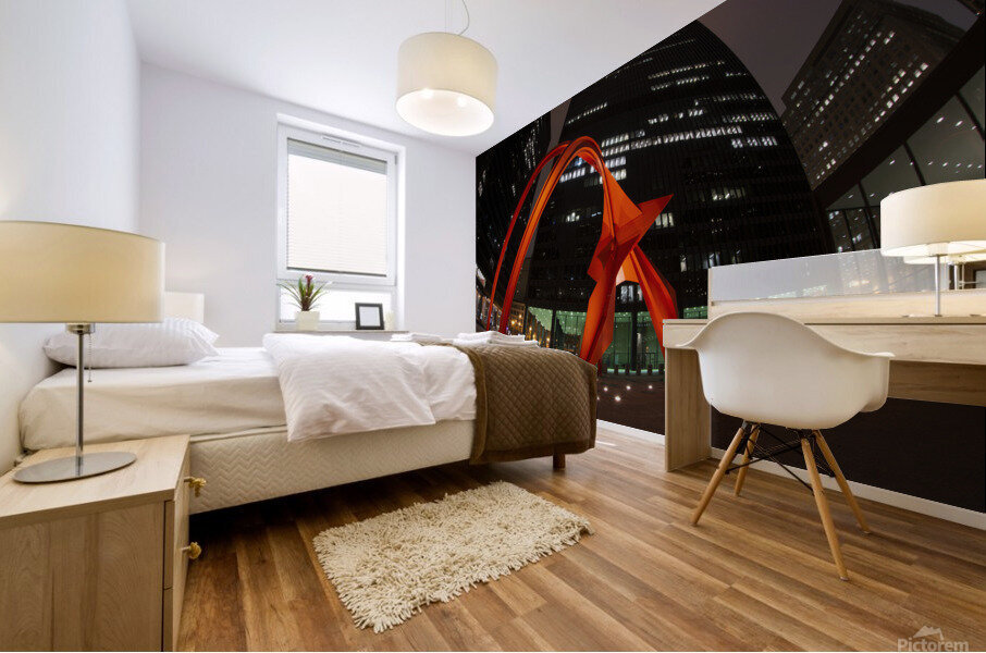 The Flamingo Mural print