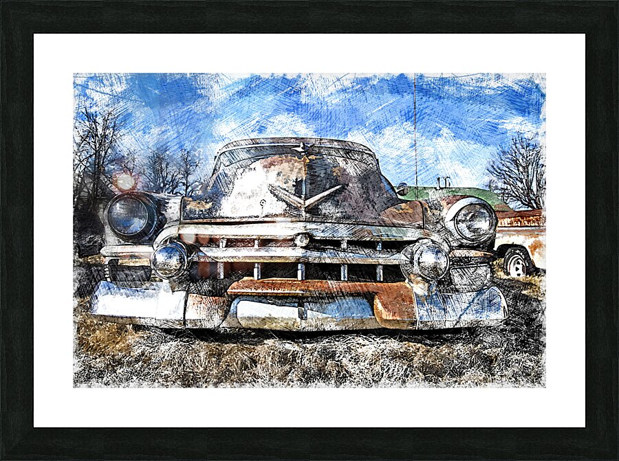 Caddy Sketch Picture Frame print