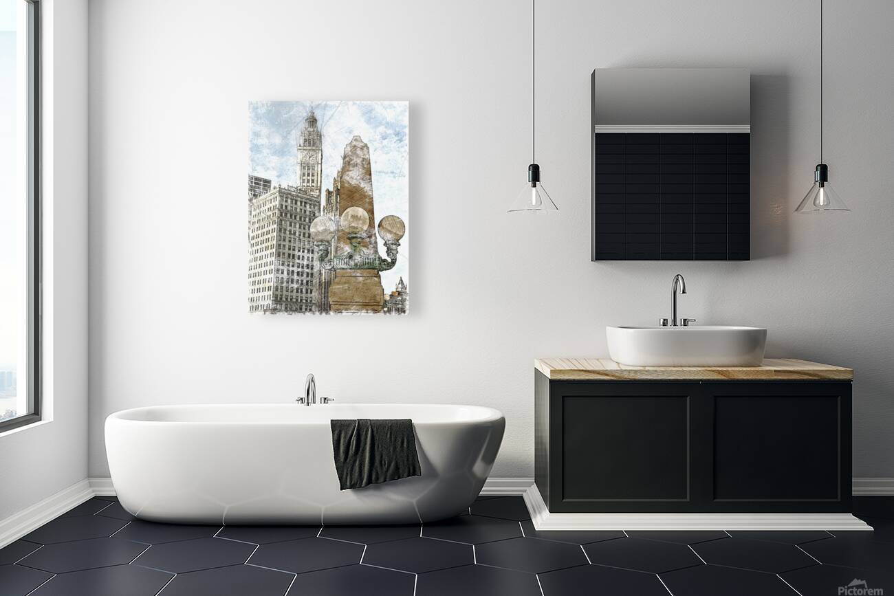 Wrigley Building sketch Reproduction