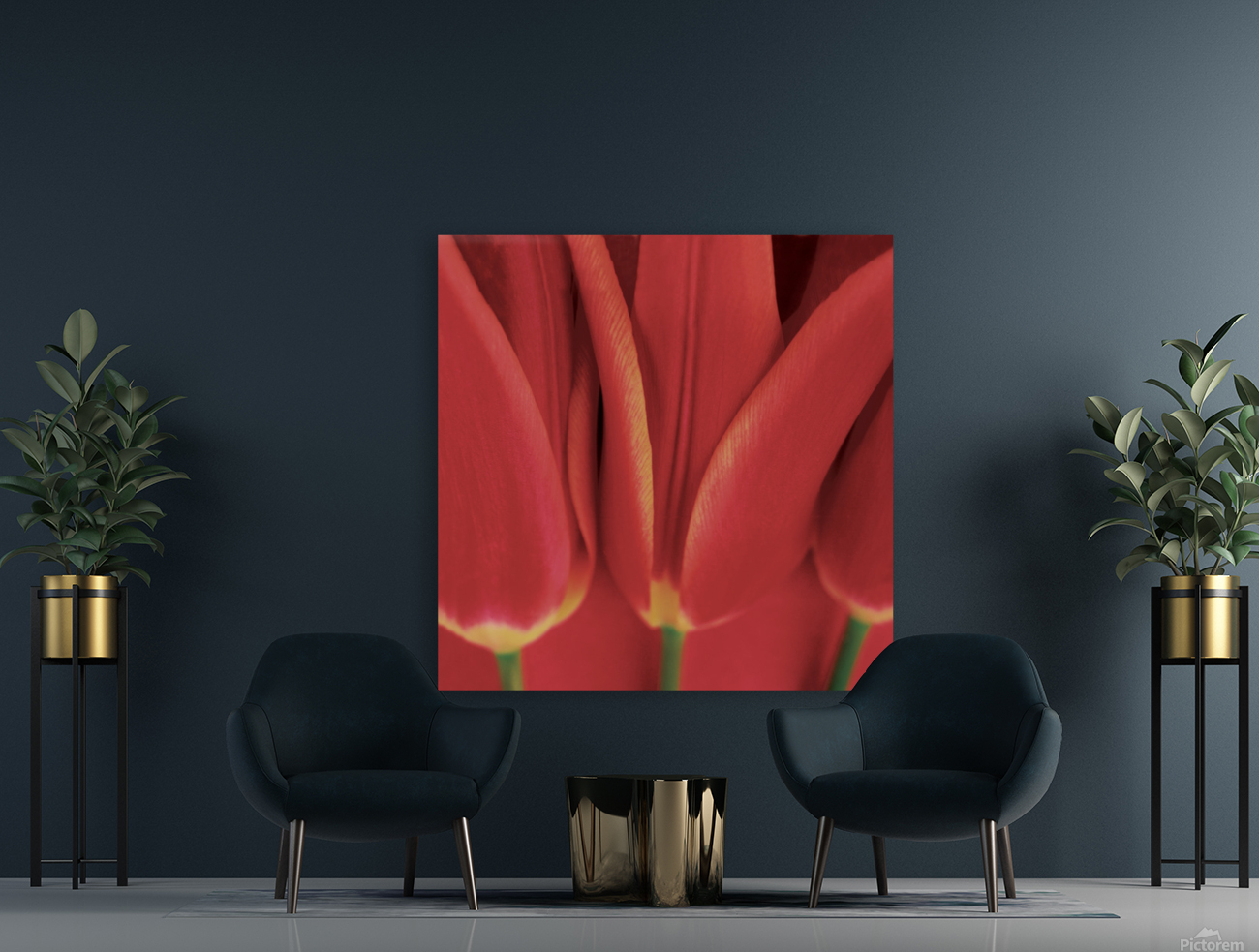 Red tulips Reproduction