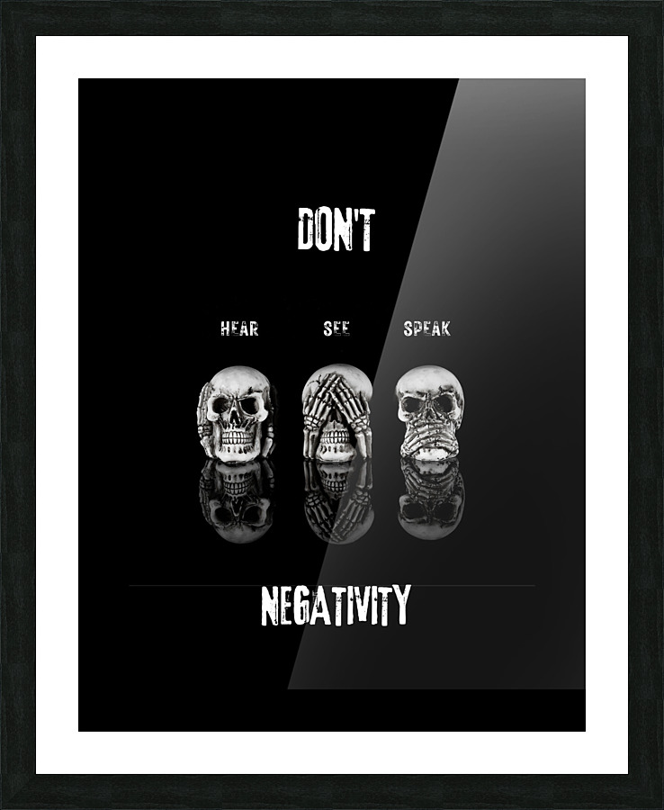 No Negativity Picture Frame Printing