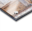 Italian Dolomite Mountains Old Wood Door and Bench Acrylic print