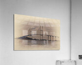 Sidney Lanier Bridge Digital Painting Acrylic Print