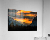 Icefields Parkway Sunset Silhouettes Acrylic Print