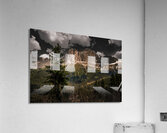 Italian Dolomite Val di Fassa Mountain Peaks at Night Acrylic Print