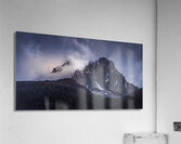 Dolomite Skyline Sunset Sesto  at Night Acrylic Print
