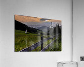 Val di Funes Church at  Sunset Mountain Views Acrylic Print