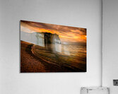 Normandy France Etretat Cliff Sunset Acrylic Print