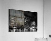 Frankfurt New Years in Black and White Acrylic Print