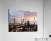 Frankfurt Skyline Skyscraper Sunset Acrylic Print