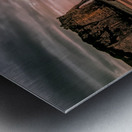 Seagull looking his Normandy Cliffs at Sunset Metal print