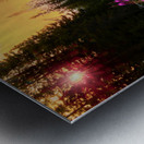 Lake Moraine Wildflowers Sunset Metal print