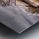 North Carolina Tobacco Barn in Winter Metal print