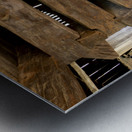 The Log Barn Crooked Door Metal print