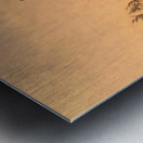 Lake Pontchartrain Seagulls Silhouette Perched on Piling Poles Metal print