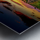 Mont Saint Michel Farm Field at Sunset Metal print