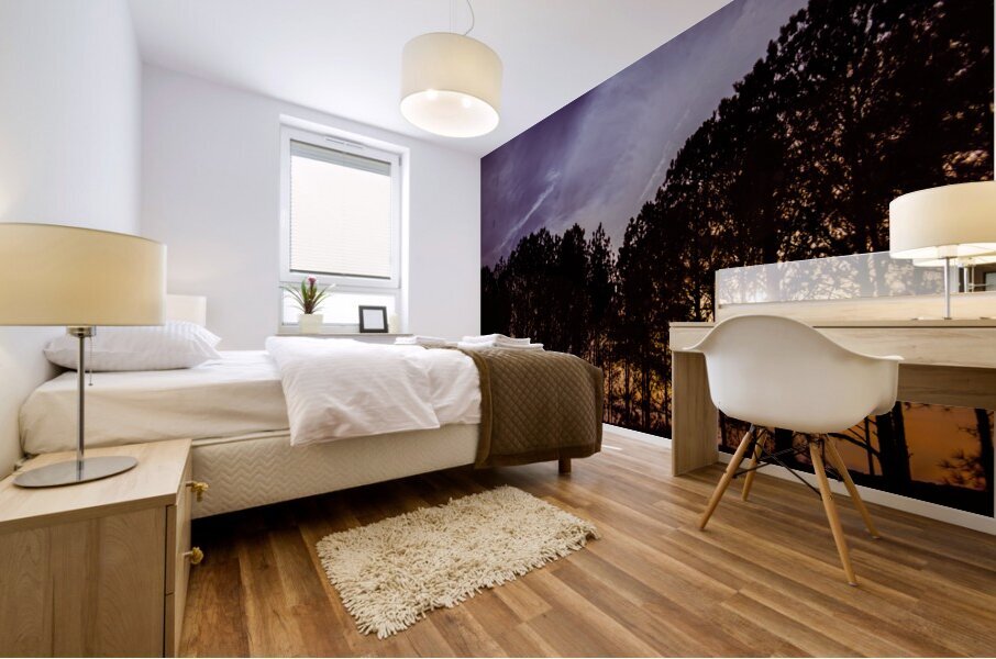 Peeking Through Trees Mural print