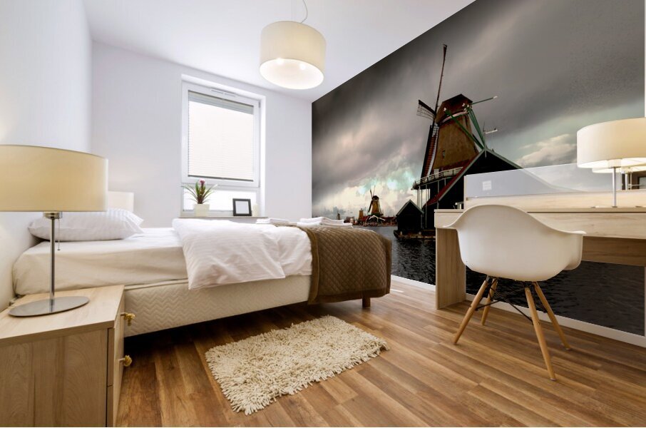 Cloudy Troubles Ahead Mural print