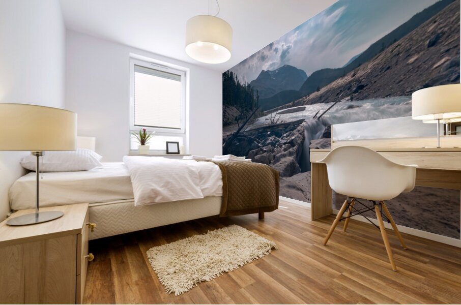 Banff to Jasper Rocky Waterfall Mural print