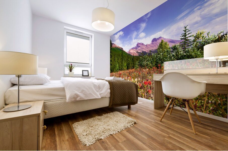 Canadian Rocky Mountain Indian Paintbrush Mural print