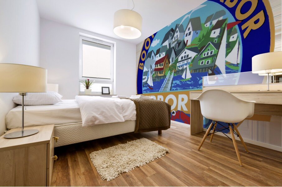 booth bay harbor fest sign Mural print