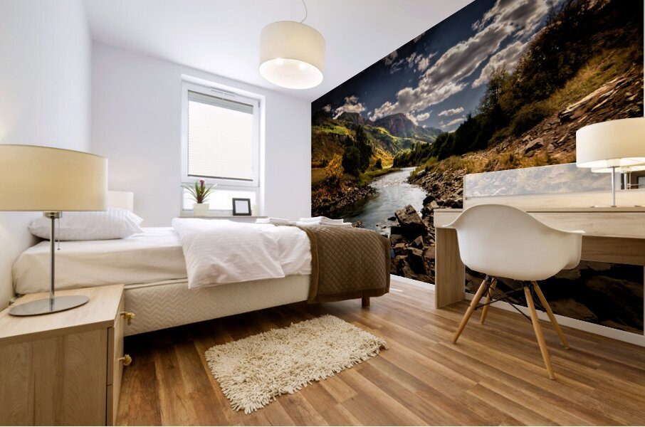 Colorado Crystal River in Autumn Mural print