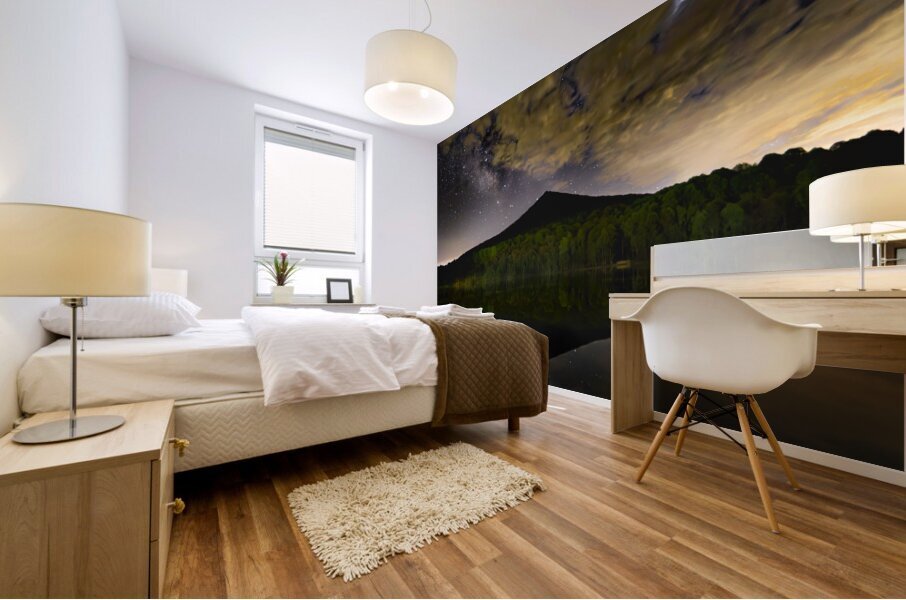 Peaks of Otter Milky Way Lake View Mural print