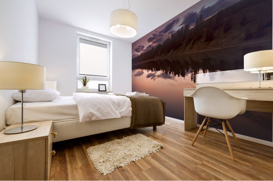 Yellowstone Lake Autumn Reflections Mural print