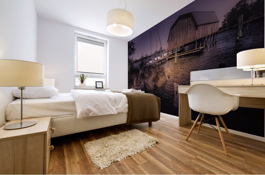 Roanoke Island Boathouse Mural print