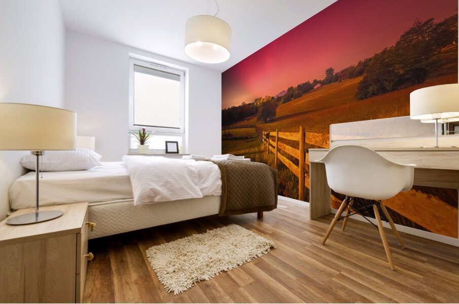 Leading the Way to Farm Aurora Mural print