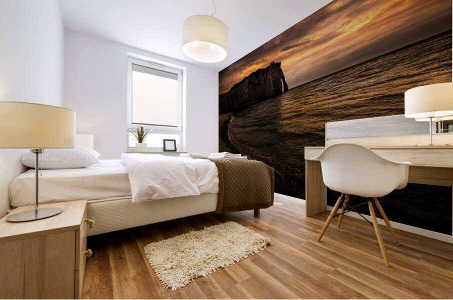 Etretat Cliff Sunset Mural print