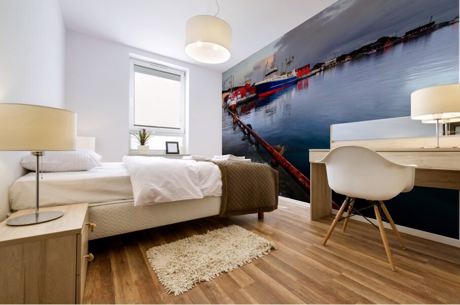 Lofoten Norway Stamsund Fishing Fleet Mural print