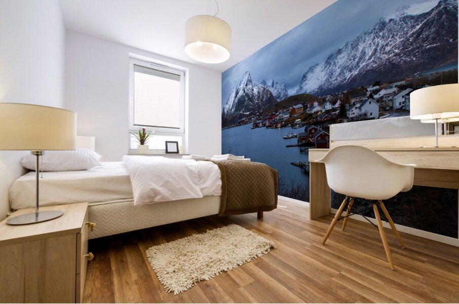 Lofoten Reine Arctic Mountains Landscape Mural print