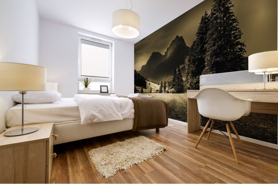 Val di Gardena  Dolomiti Silhouette Mural print