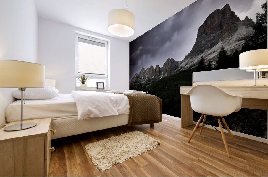 Giau Pass Cortina Race Day Mural print