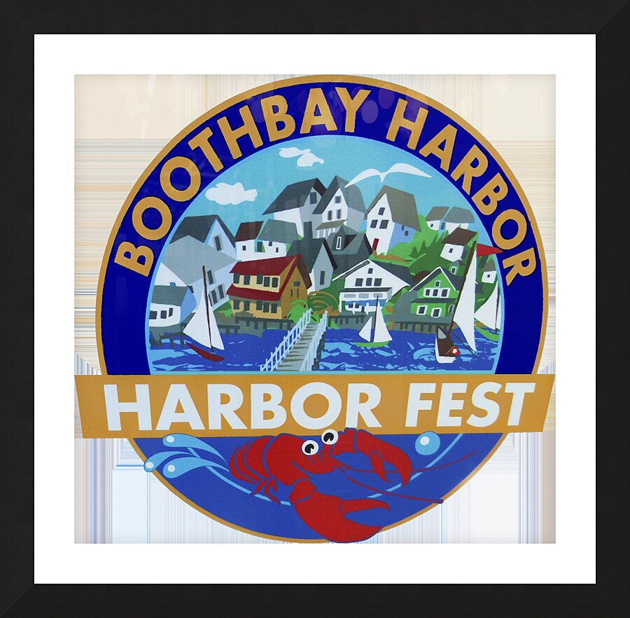 booth bay harbor fest sign Picture Frame print