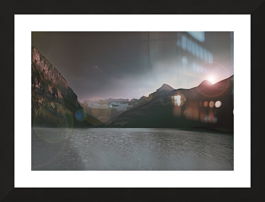 Canadian Banff Lake Louise Sunset Glow Picture Frame print