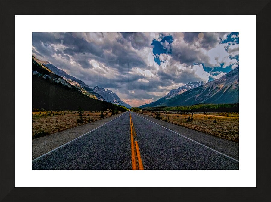 Road to Jasper National Park Picture Frame print
