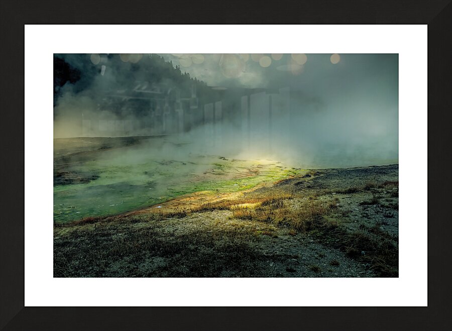 Yellowstone Hot Springs River Palette Picture Frame print