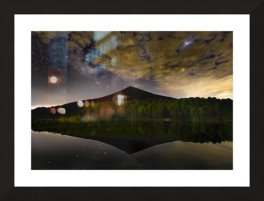 Peaks of Otter Milky Way Lake View Picture Frame print